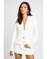 Boohoo - Single Button Fitted Blazer - Lyst