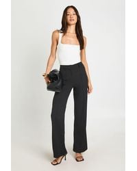 Boohoo - Tall Fit & Flare Tailored Trousers - Lyst