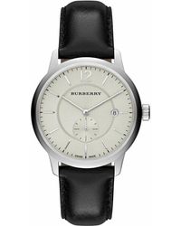 Burberry - Bu10000 Classic Round Dial Leather Watch - Lyst