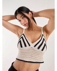 Pink Vanilla - Contrast Crochet Bralette - Lyst