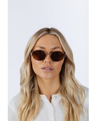 SVNX - Rounded Oval Metal Frame Sunglasses - Lyst