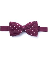 SVNX - Burgundy Crochet Bow Tie - Lyst