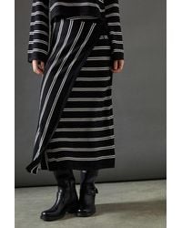 Warehouse - Stripe Knitted Wrap Skirt Co Ord - Lyst