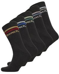 Bench - 5 Pairs Crew Cotton Socks - Lyst