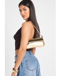 Boohoo - Fold Over Mirrored Shoulder Bag - Lyst
