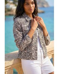 Roman - Animal Print Bengaline Pocket Jacket - Lyst