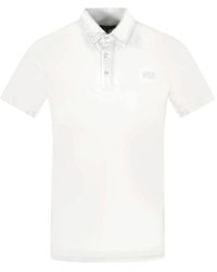 Class Roberto Cavalli - Brand Logo White Polo Shirt Cotton - Lyst