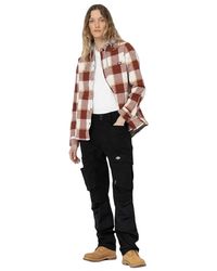 Dickies - Ladies Flannel Shirt Jacket (Fired Brick) - Lyst
