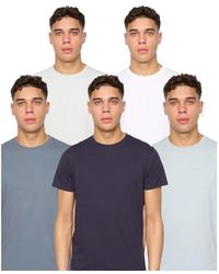 Duck and Cover - Demtare Plain T-Shirt (Pack Of 5) (Multicoloured) - Lyst