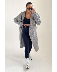 Femme Luxe - Waterfall Duster Belted Long Coat - Lyst