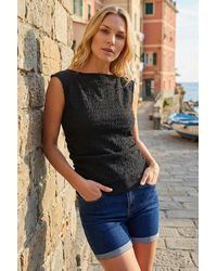 Roman - Petite Textured Stretch Top - Lyst