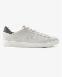 Fred Perry - Spencer Perforated Suede Trainers - Lyst