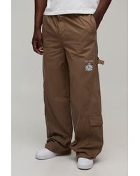 BoohooMAN - Tall Baggy Fit La Gusset Cargo Trousers - Lyst