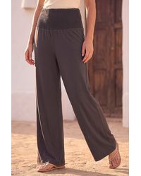 Roman - Petite Shirred Wide Leg Stretch Trouser - Lyst