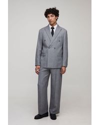BoohooMAN - Oversized Double Breasted Suit Blazer - Lyst