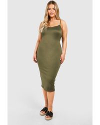 Boohoo - Plus Super Soft Cross Back Midi Dress - Lyst