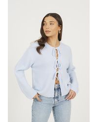 Brave Soul - Tie Fastening Fisherman Knit Cardigan - Lyst