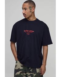 BoohooMAN - Oversized Limited Edition Signature Print T-Shirt - Lyst