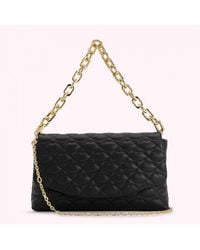 Lulu Guinness - Quilted Lips Tara Clutch Bag Leather - Lyst