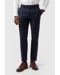Alexandre Silver Label - Flat Fronted Tailored Suit Trousers - Lyst