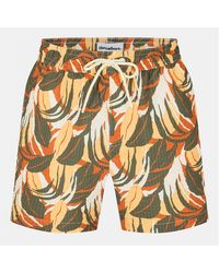 Threadbare - Leaf Print Regular Fit Swim Shorts - Lyst