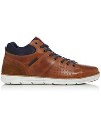 Dune - Stakes High Top Trainers Leather - Lyst
