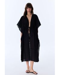 Penti - Oversized Woven Cotton Beach Kimono - Lyst