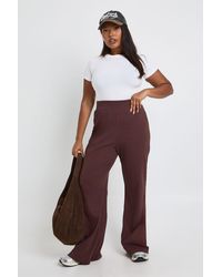 Boohoo - Plus Basic Rib Flared Legging - Lyst