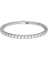 Swarovski - 'Matrix Tennis' Base Metal Bracelet - Lyst