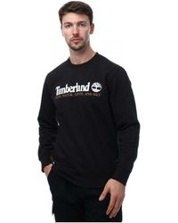 Timberland - Regular Fit Crew Sweatshirt In Zwart - Lyst