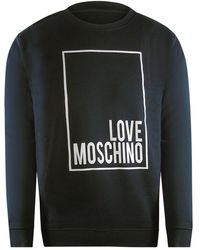 Moschino - Love Box Logo Sweatshirt Cotton - Lyst