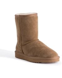 Aus Wooli - "Cronulla" Australia Mid Calf Sheepskin Boot, Tan - Lyst