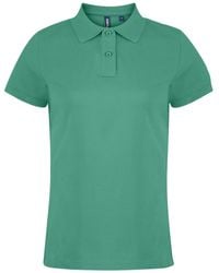 Asquith & Fox - Ladies Plain Short Sleeve Polo Shirt (Kelly) - Lyst