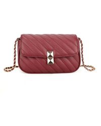 Where's That From - 'Wave' Shoulder Bag With Stitching And Chain Detail - Lyst