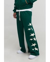 BoohooMAN - Wide Fit Star Varsity Jogger - Lyst