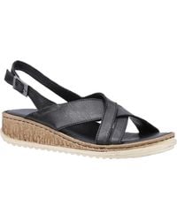 Hush Puppies - Ladies Elena Leather Wedge Sandal - Lyst