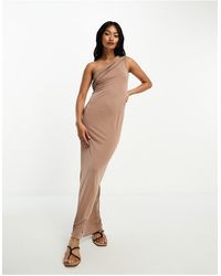 ASOS - Draped One Shoulder Modal Maxi Dress - Lyst