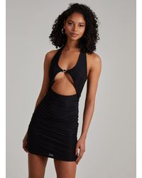 Pink Vanilla - Heart Diamante Slinky Halter Dress - Lyst