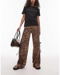laagam - Vicky Leopard Print Mid Rise Tracksuit Trousers With Bow Detail - Lyst