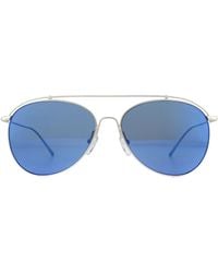 Calvin Klein - Sunglasses 2163S 044 Matte Sliver Solid - Lyst