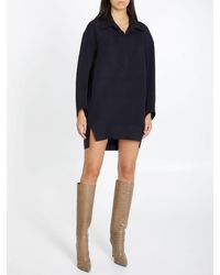 KHAITE - Wool Blend Short Dress - Lyst