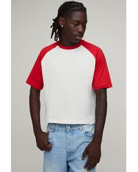 BoohooMAN - Slim Shrunken Fit Raglan T-Shirt - Lyst