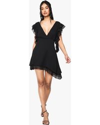 Boohoo - Chiffon Ruffle Detail Mini Dress - Lyst