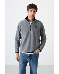 TOMMY LIFE - Slim Fit Half-Zip Plush Sweatshirt - Lyst