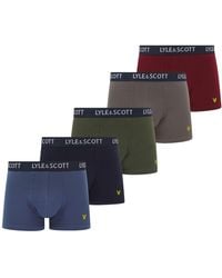 Lyle & Scott - Lyle And Scott 5-pack Core Trunks In Multi Kleur - Lyst