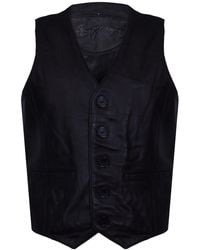 Infinity Leather - Tan Waistcoat Formal Traditional Gilet Vest - Lyst