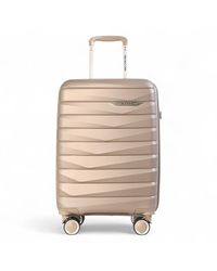 Infinity Leather - Hard Shell Cabin Pp Luggage Suitcase Suitable For Easyjet, Ryanair - Lyst