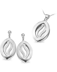 Orphelia - 925 Sterling Set: Chain-Pendant + Earrings - Lyst