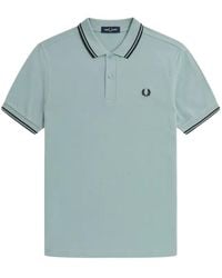 Fred Perry - Twin Tipped Collar Light Polo Shirt Cotton - Lyst