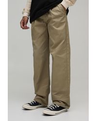 BoohooMAN - Relaxed Fit Pleat Front Work 365 Trouser - Lyst